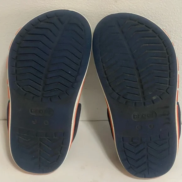 Toddler Navy, Orange Marbled Crocs C8 - Picture 5 of 6